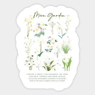 moon garden watercolor Sticker